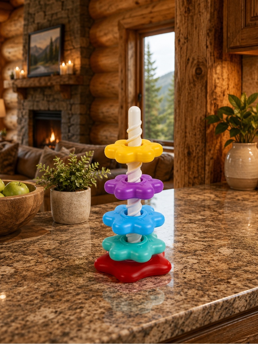 Stacking Flower Ring Toy - Multicolor